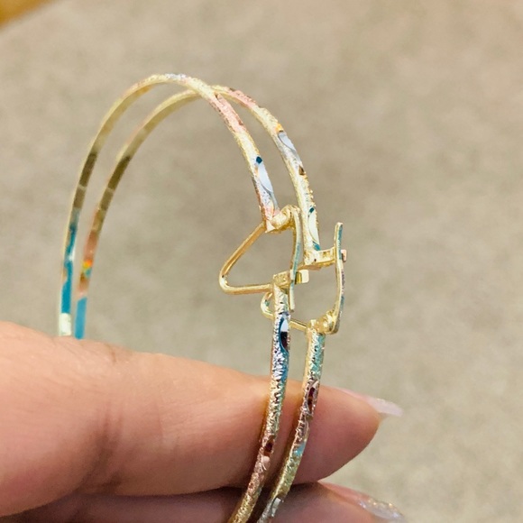 💎❣️THREE TONES HOOPS❣️💎 - Picture 5 of 9